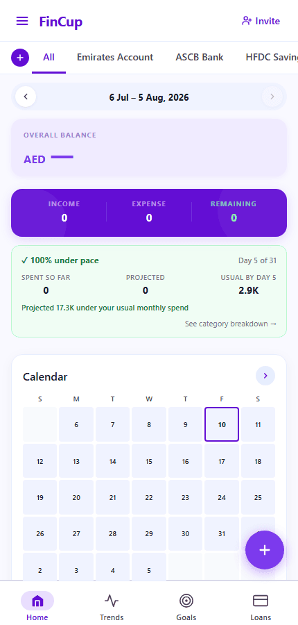 FinCup app screenshot